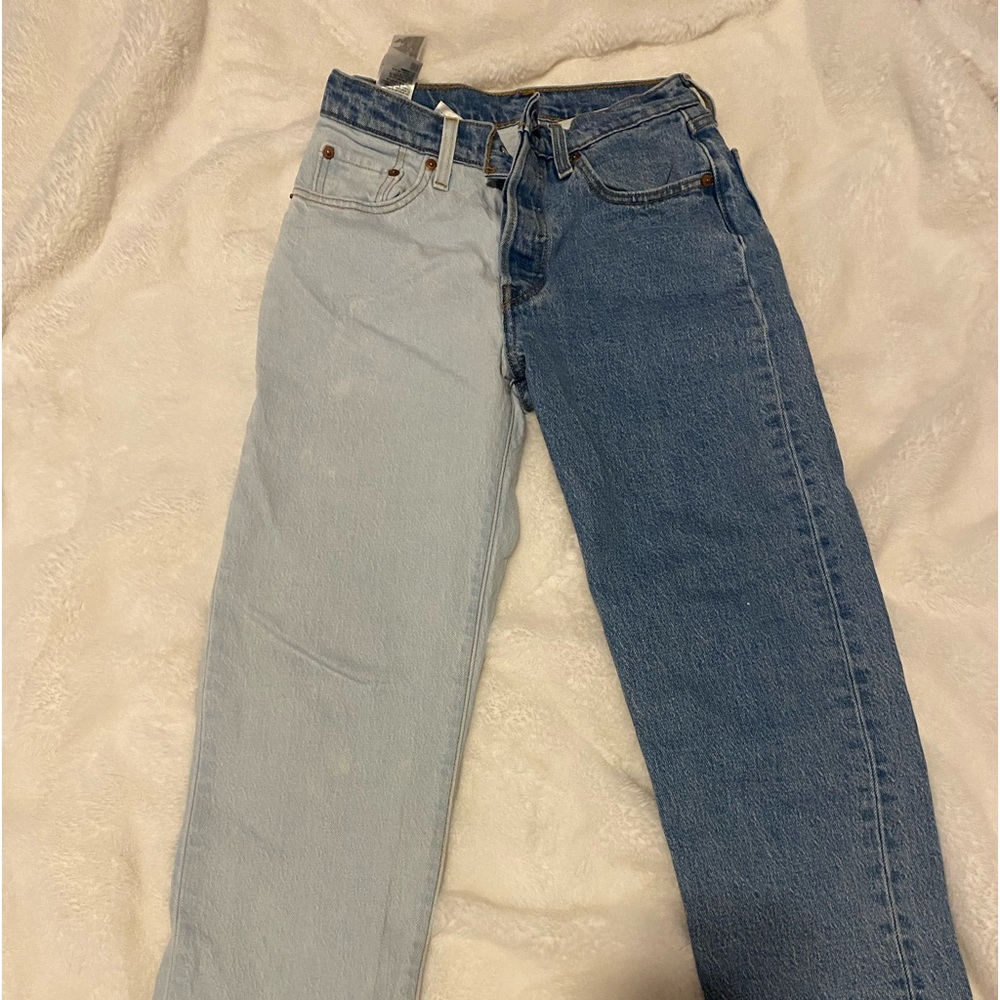 split dye LEVIS jeans